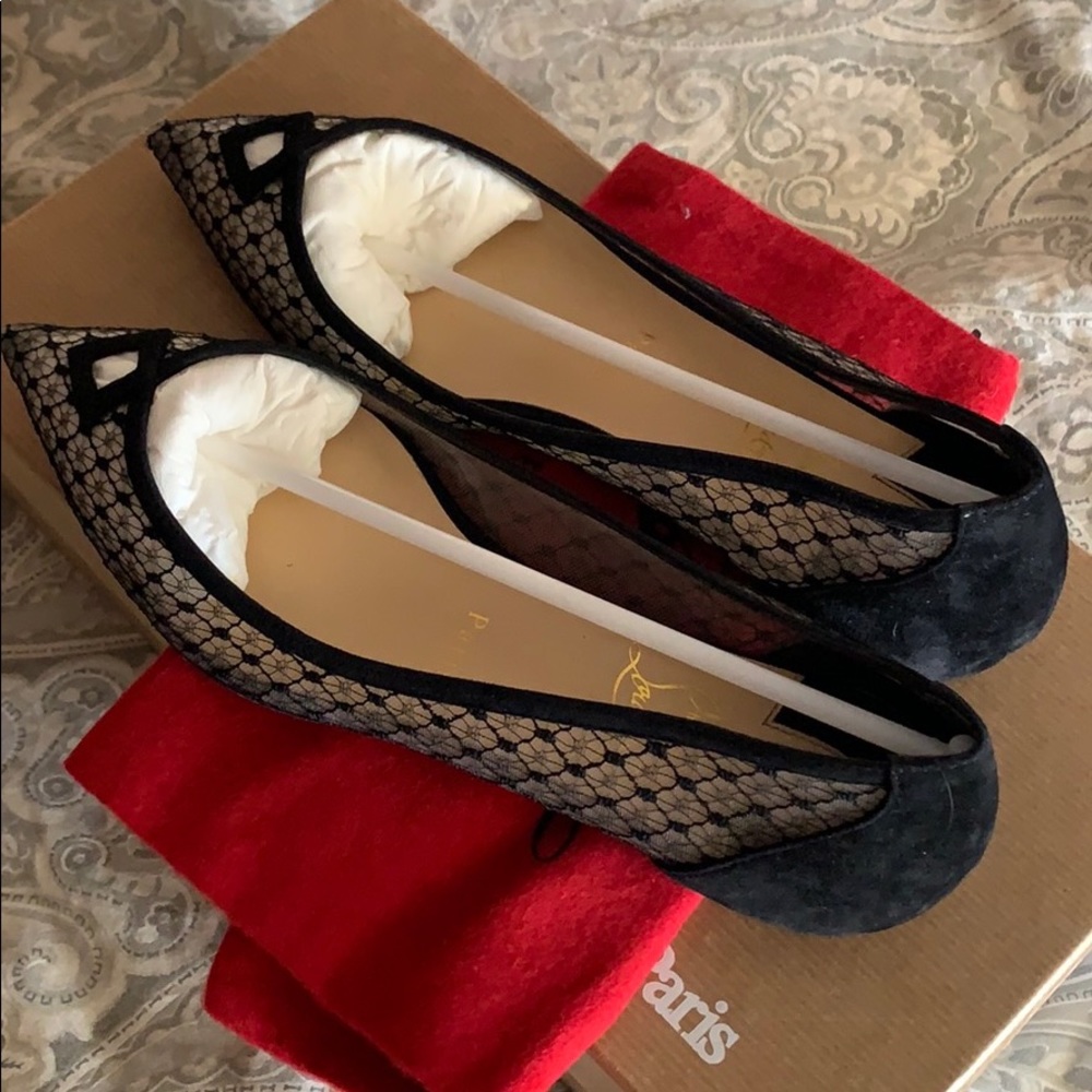 Christian Louboutin Neoflat Dentelle Resille black